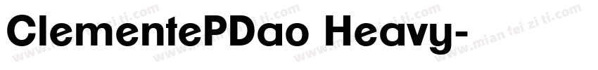 ClementePDao Heavy字体转换